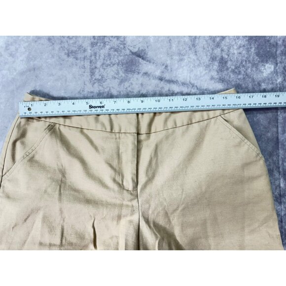 Rafaella Curvy Women's Sz 8 Khaki Bermuda Shorts Front & Back Pockets - Picture 4 of 10